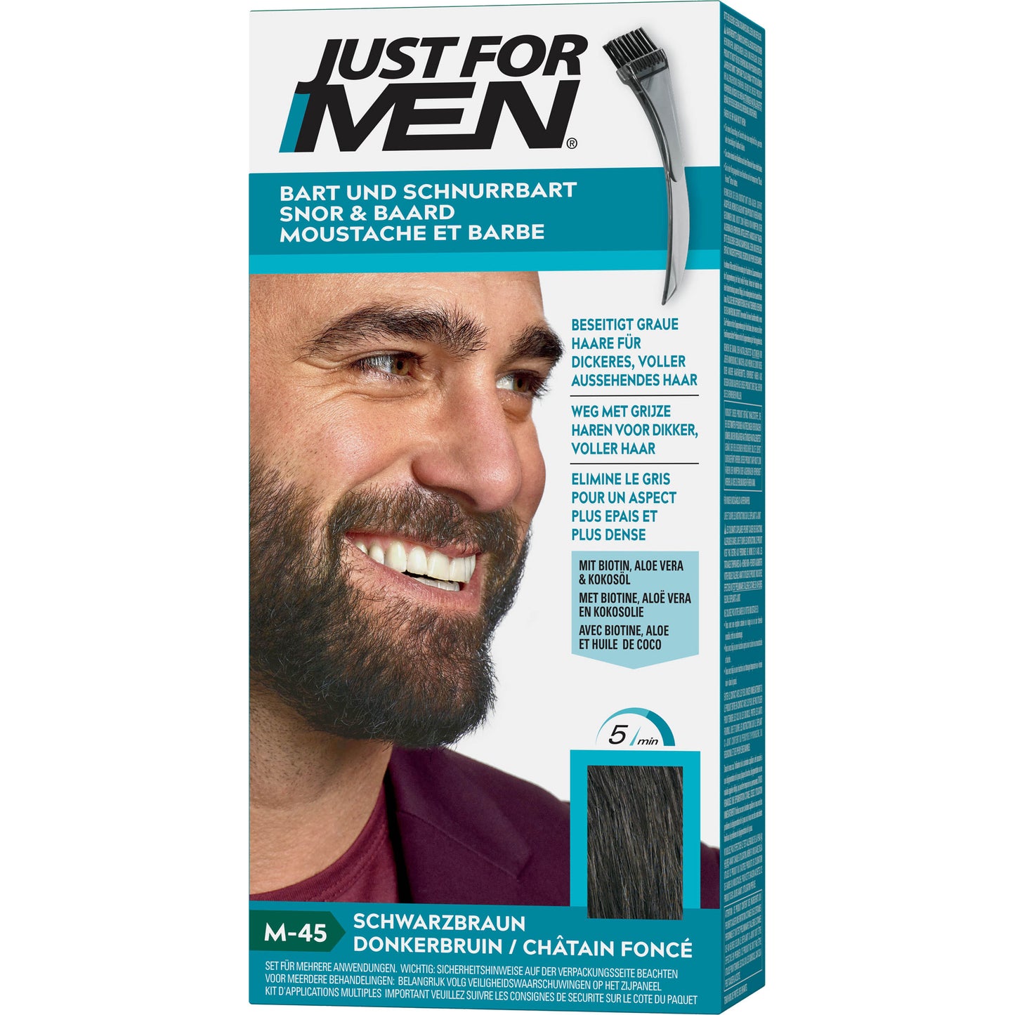JUST for men Brush in Color Gel schwarzbraun 28.4 ml