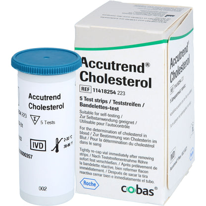 ACCUTREND Cholesterol Teststreifen 5 St