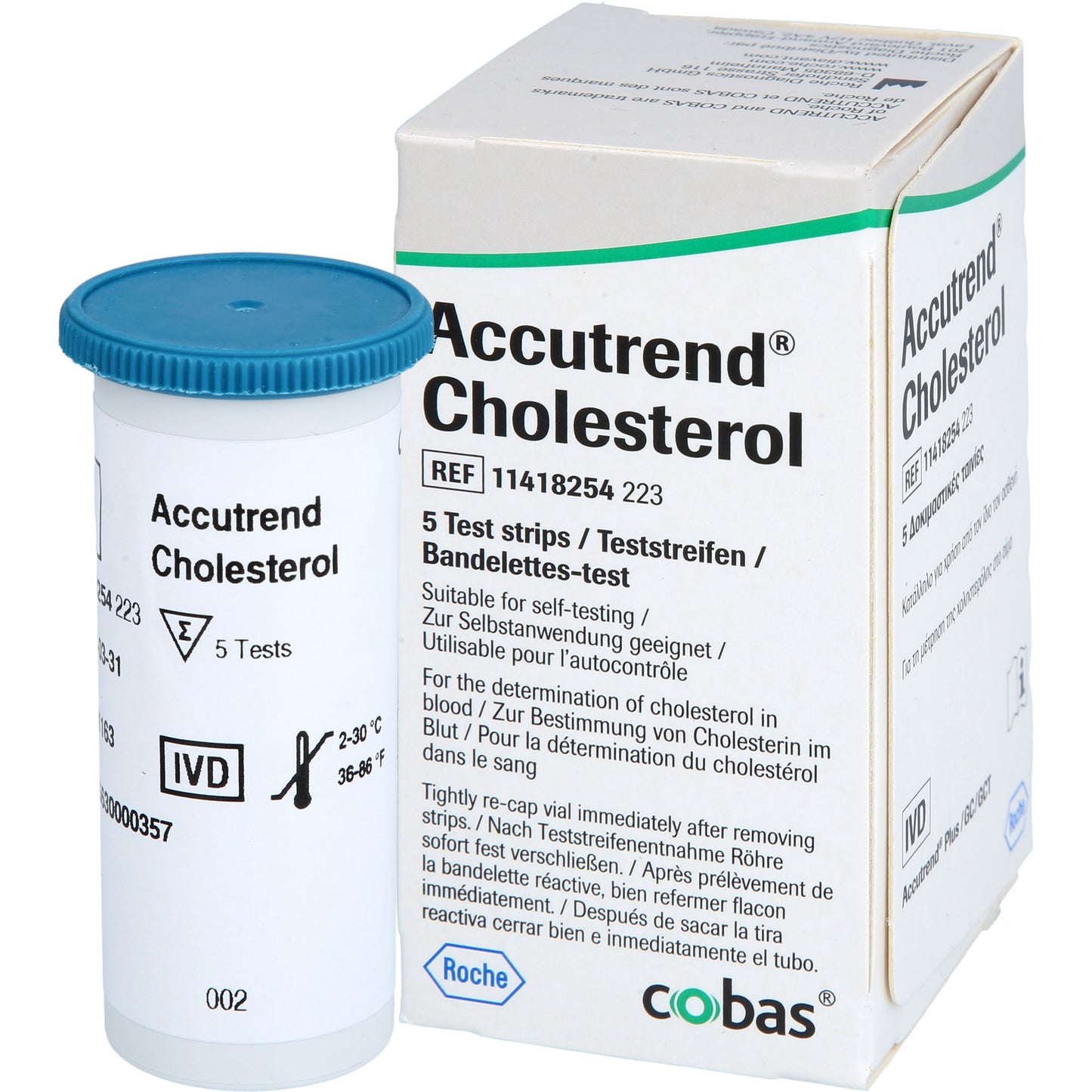 ACCUTREND Cholesterol Teststreifen 5 St