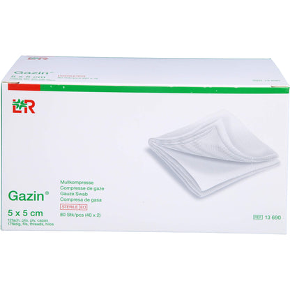 GAZIN Mullkomp.5x5 cm steril 12fach 40X2 St
