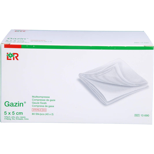 GAZIN Mullkomp.5x5 cm steril 12fach 40X2 St