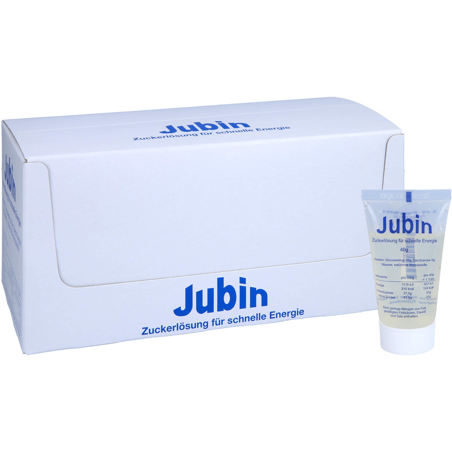 JUBIN Zuckerlösung schnelle Energie Tube 12X40 g
