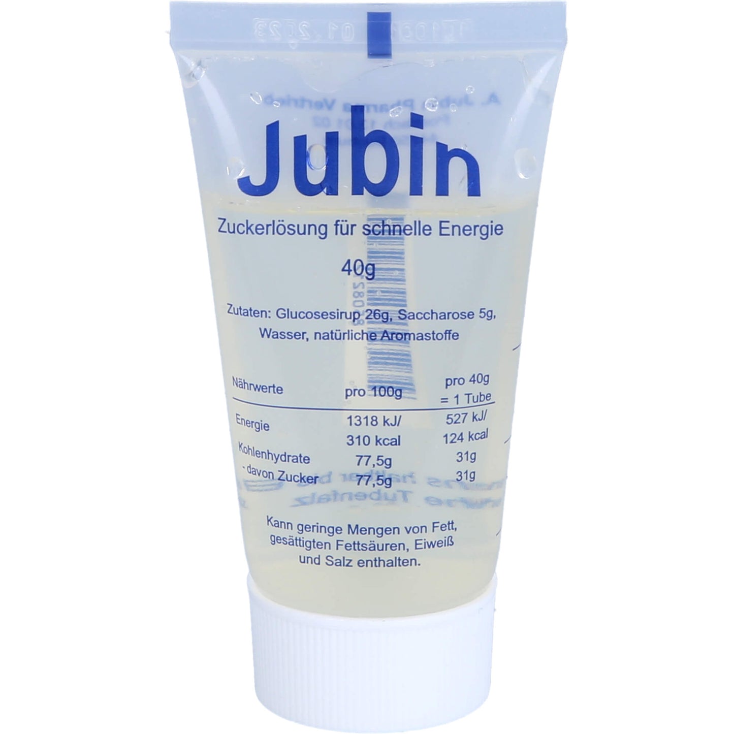 JUBIN Zuckerlösung schnelle Energie Tube 12X40 g