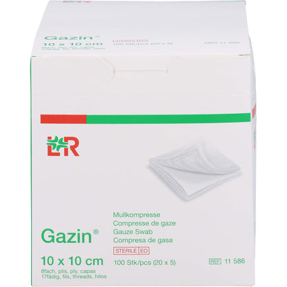 GAZIN Mullkomp.10x10 cm steril 8fach 20X5 St