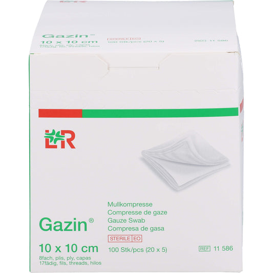 GAZIN Mullkomp.10x10 cm steril 8fach 20X5 St