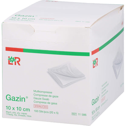 GAZIN Mullkomp.10x10 cm steril 8fach 20X5 St
