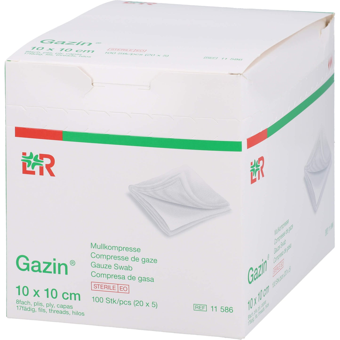GAZIN Mullkomp.10x10 cm steril 8fach 20X5 St