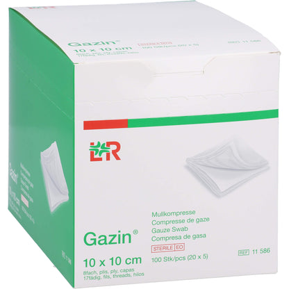 GAZIN Mullkomp.10x10 cm steril 8fach 20X5 St