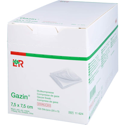 GAZIN Mullkomp.7,5x7,5 cm steril 8fach 20X5 St