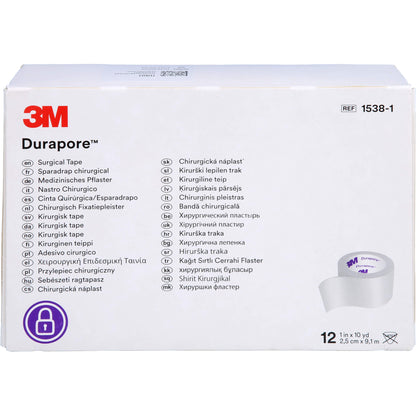DURAPORE Silkpflaster 2,5 cmx9,1 m Rolle 12 St