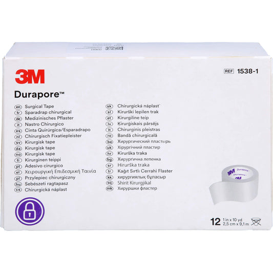 DURAPORE Silkpflaster 2,5 cmx9,1 m Rolle 12 St