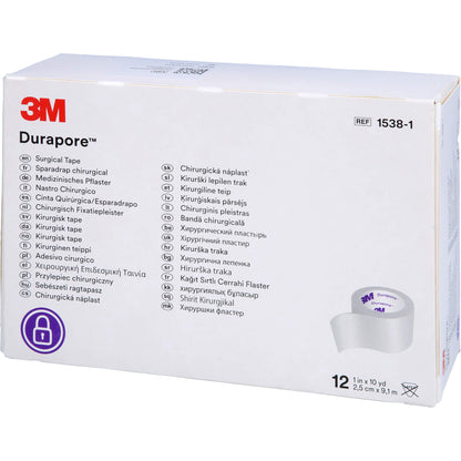 DURAPORE Silkpflaster 2,5 cmx9,1 m Rolle 12 St