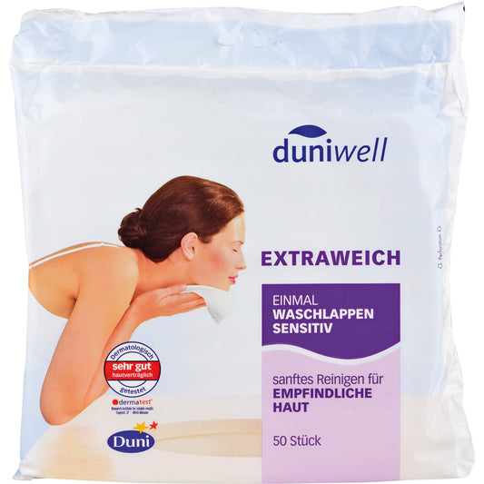 DUNIWELL Einmal Waschlappen sensitiv 50 St