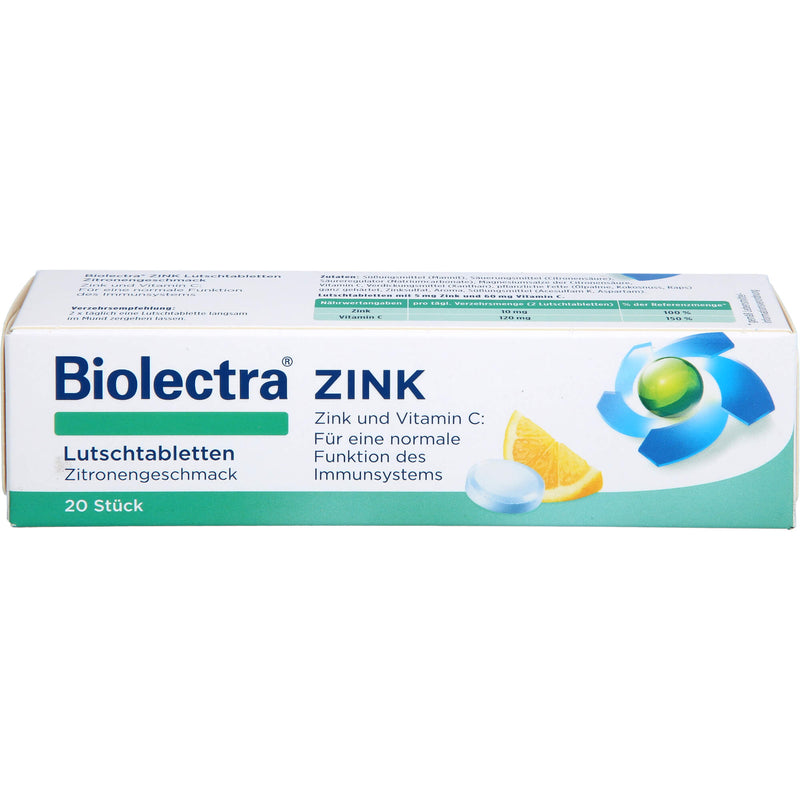 BIOLECTRA ZINK LUTSCHTABL 20 St