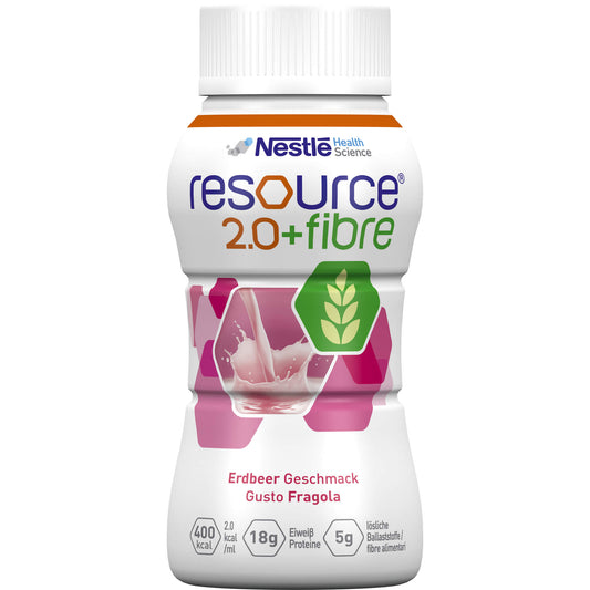RESOURCE 2.0+fibre Erdbeere 4X200 ml