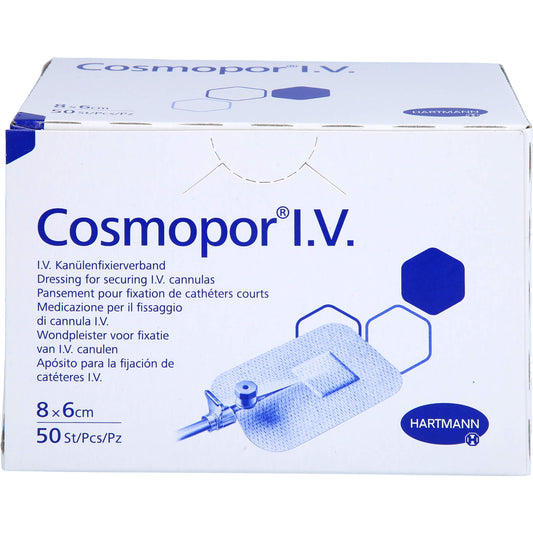 COSMOPOR I.V. Kanülenfixierverband 6x8 cm 50 St