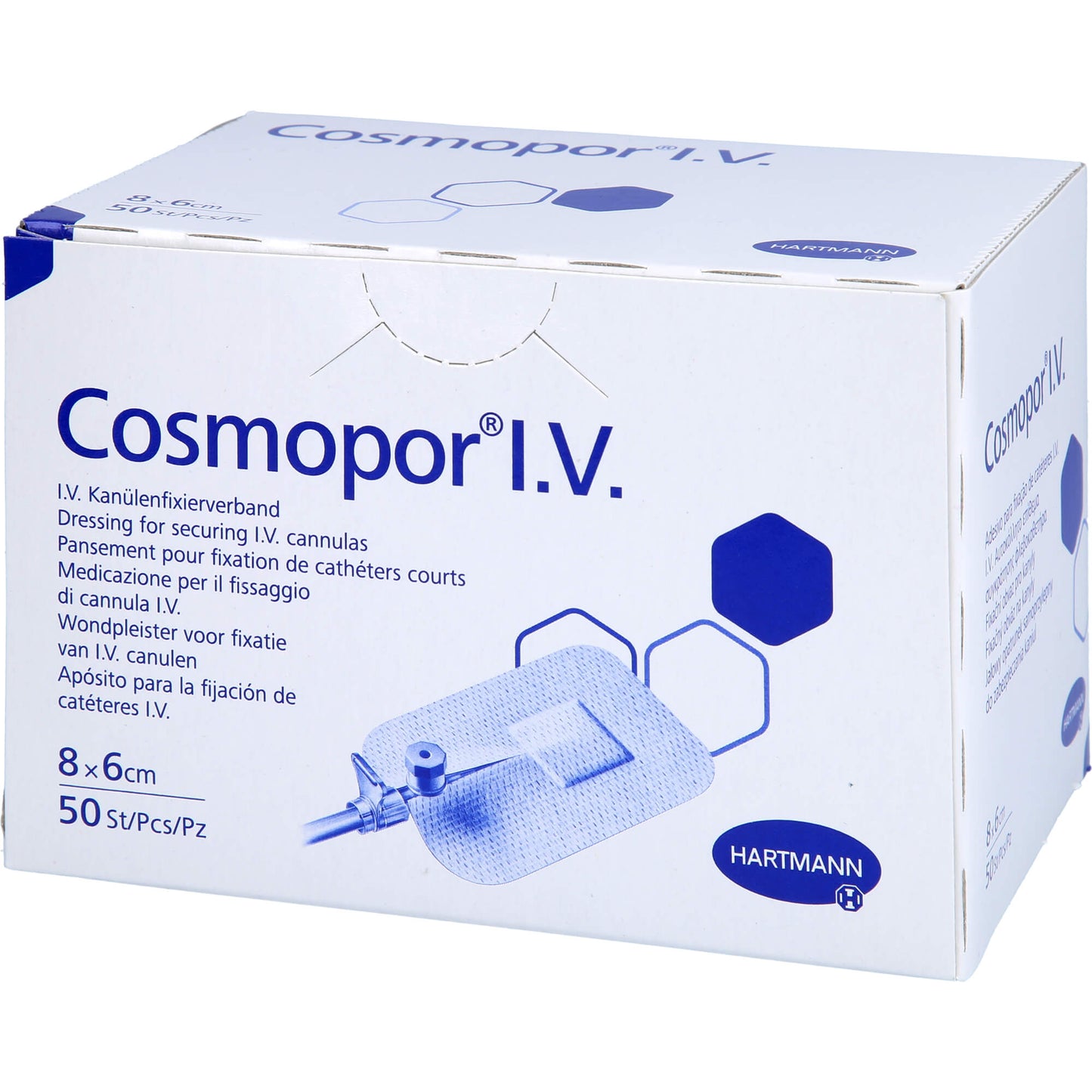 COSMOPOR I.V. Kanülenfixierverband 6x8 cm 50 St