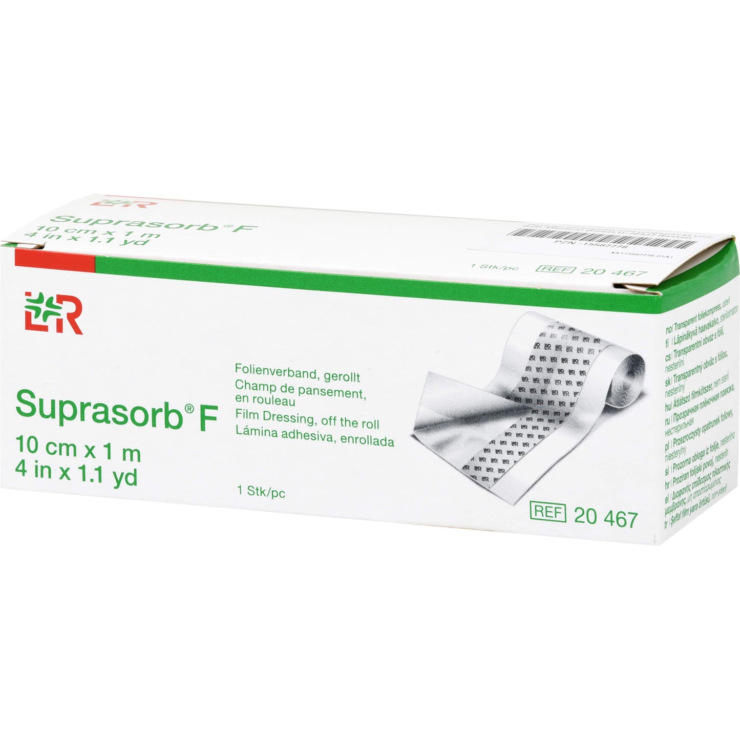 SUPRASORB F Folien-Wundverb.10 cmx1 m unste.Rolle 1 St
