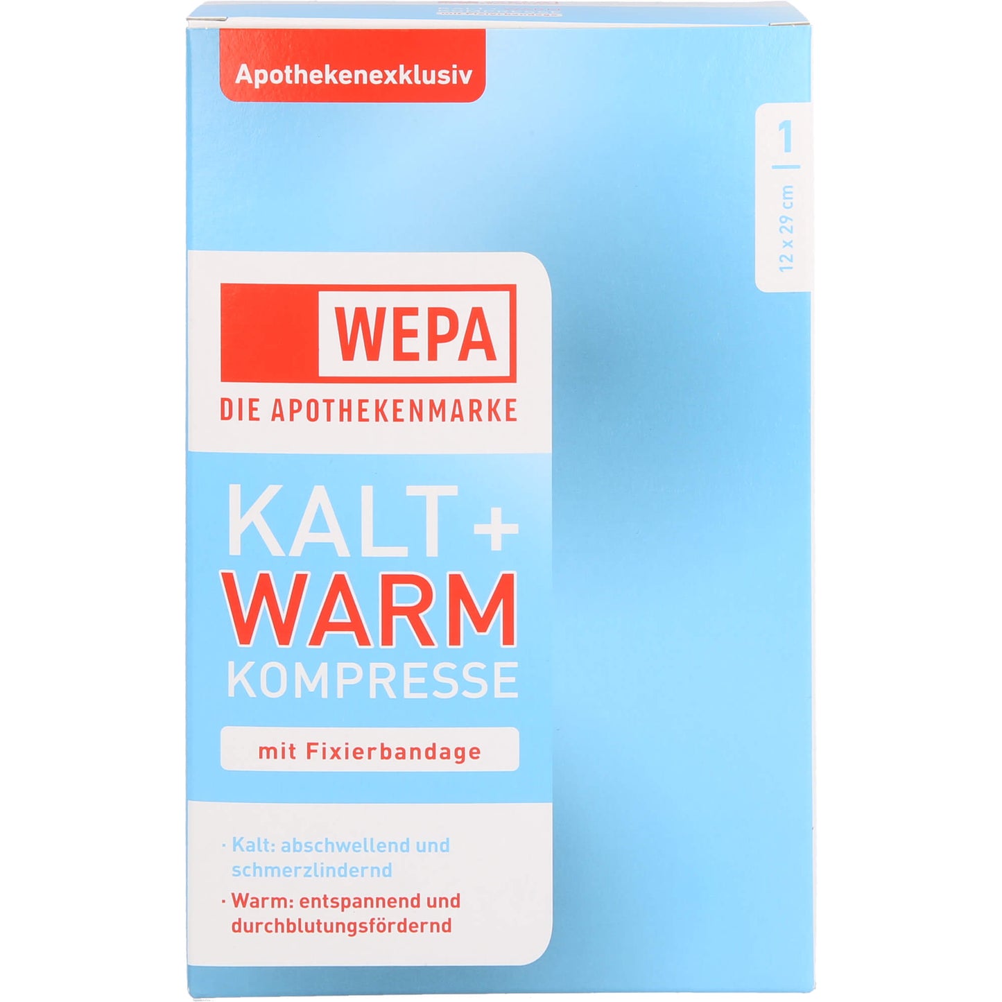 KALT-WARM Kompresse 12x29 cm mit Fixierband 1 St