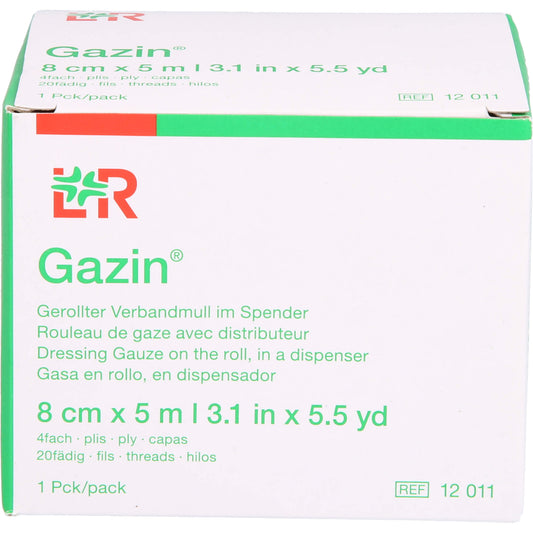 GAZIN Verbandmull 8 cmx5 m 4fach gerollt 1 St