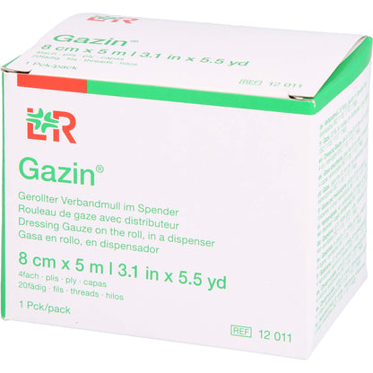 GAZIN Verbandmull 8 cmx5 m 4fach gerollt 1 St