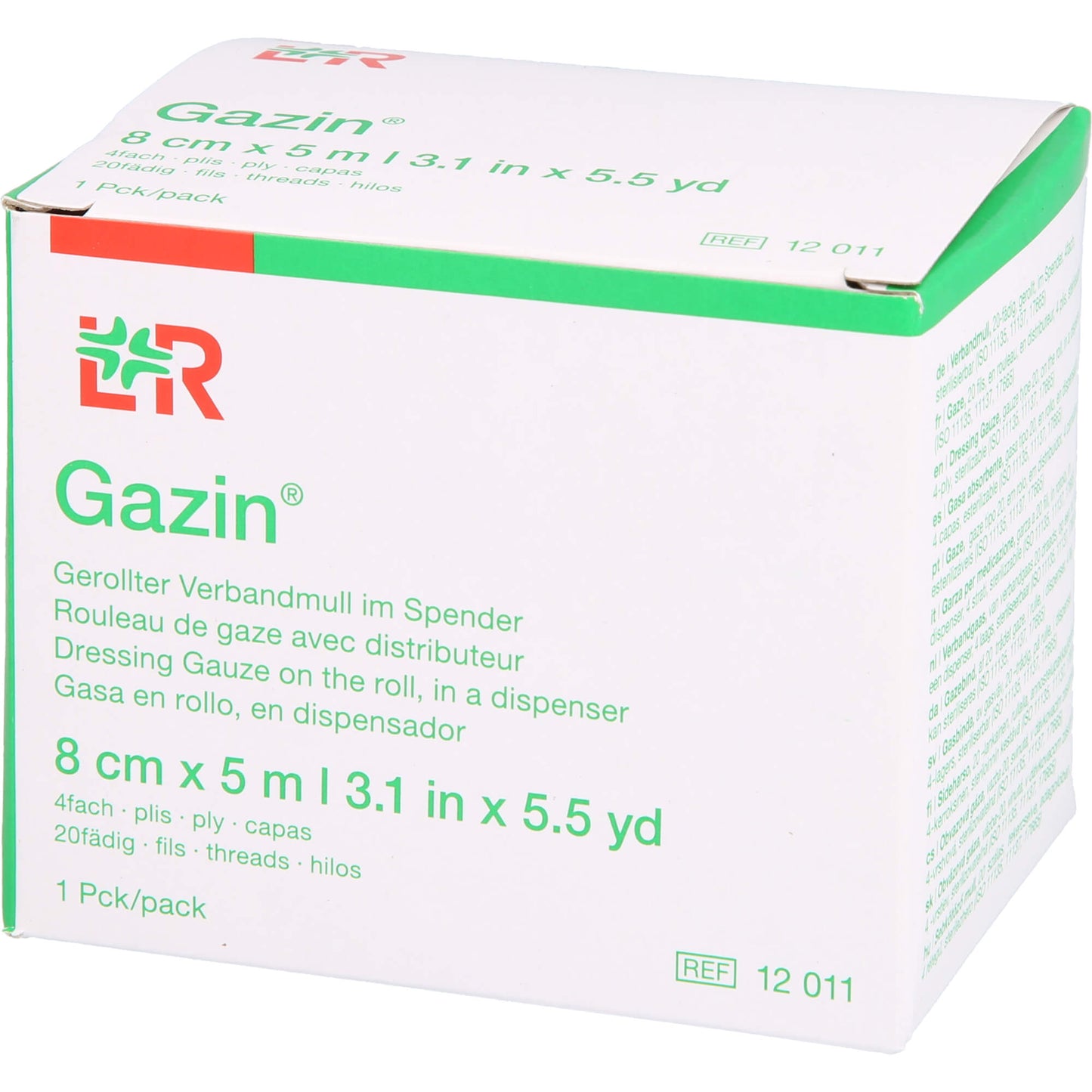 GAZIN Verbandmull 8 cmx5 m 4fach gerollt 1 St