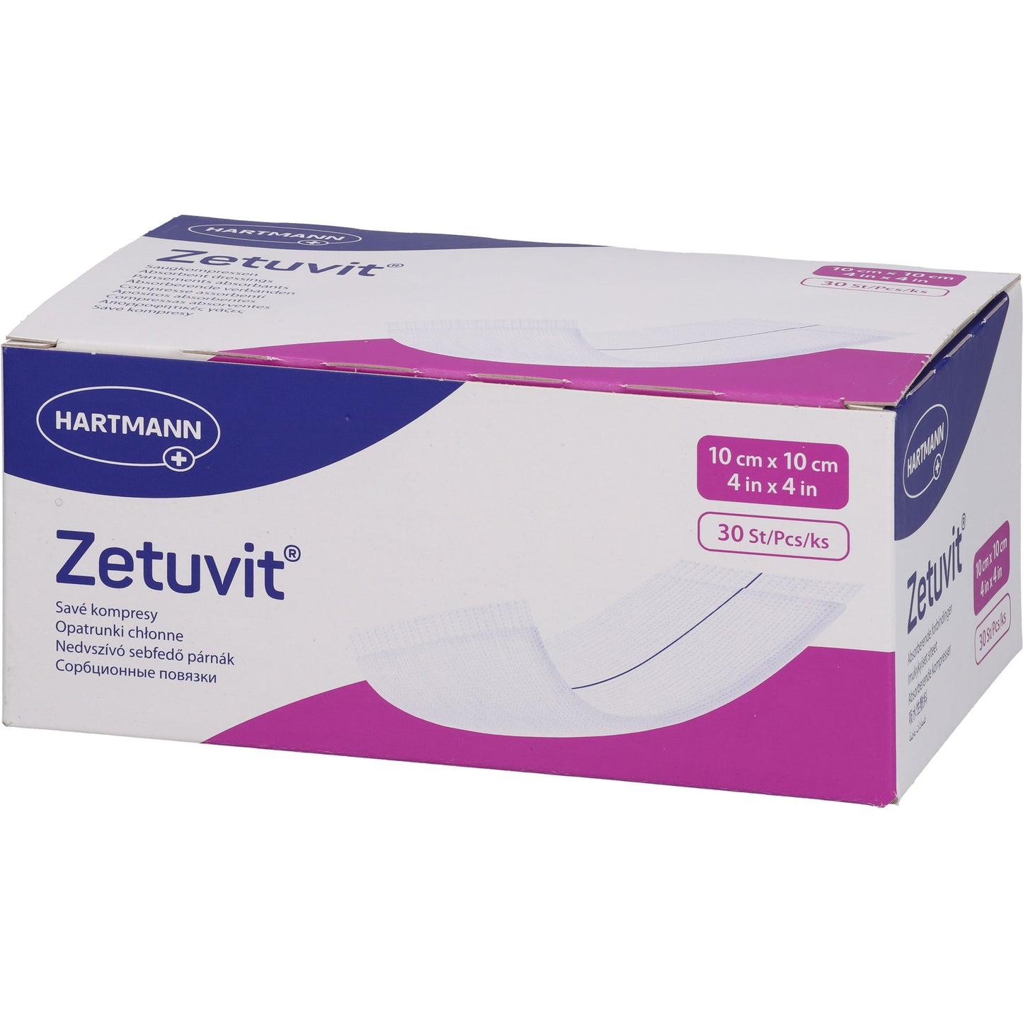 ZETUVIT Saugkompressen unsteril 10x10 cm 30 St