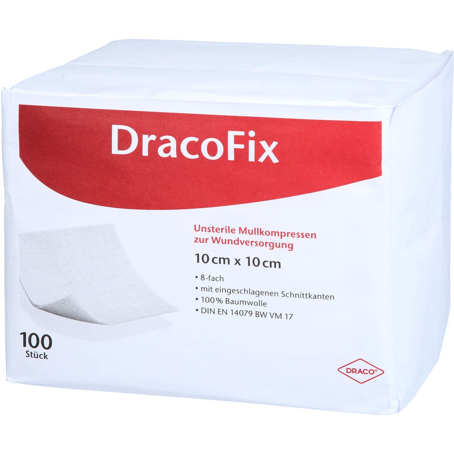 DRACOFIX OP-Kompressen 10x10 cm unsteril 8fach 100 St