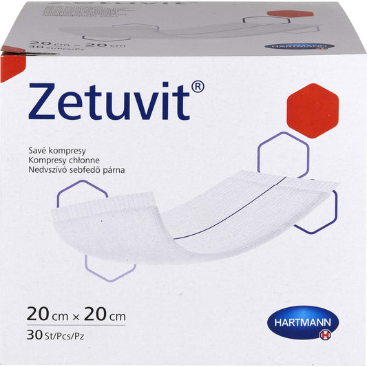 ZETUVIT Saugkompressen unsteril 20x20 cm 30 St