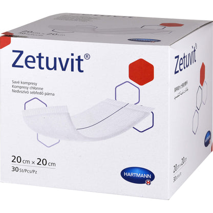 ZETUVIT Saugkompressen unsteril 20x20 cm 30 St