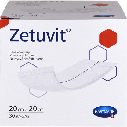 ZETUVIT Saugkompressen unsteril 20x20 cm 30 St