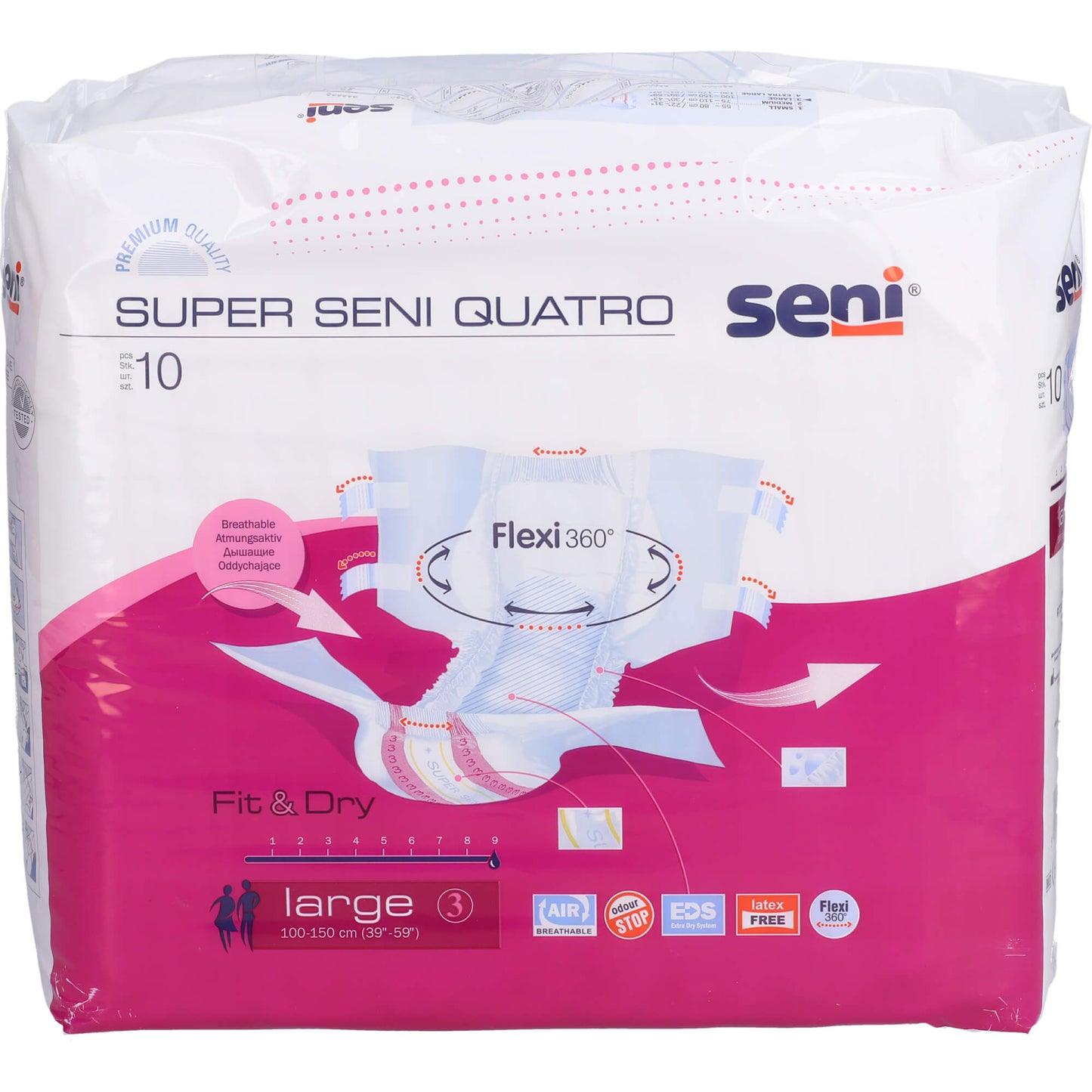 SENI Super Quatro Inkontinenzslip L 10 St