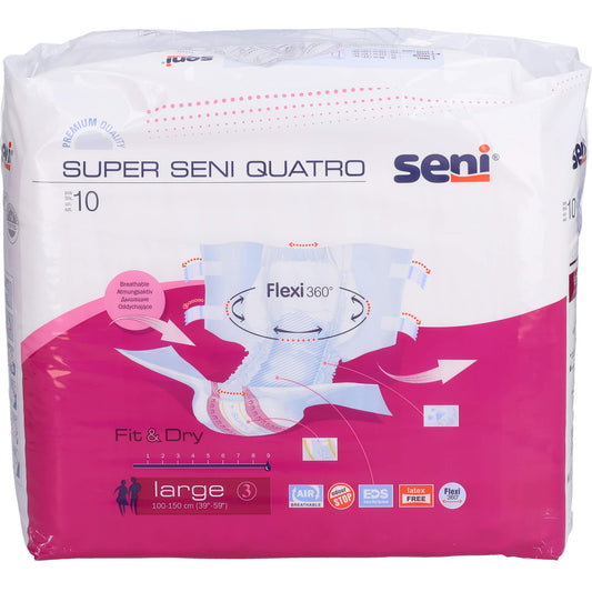 SENI Super Quatro Inkontinenzslip L 10 St