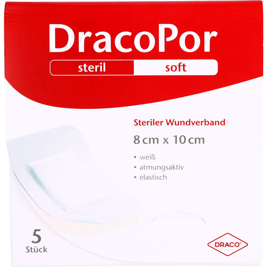 DRACOPOR Wundverband 8x10 cm steril 5 St