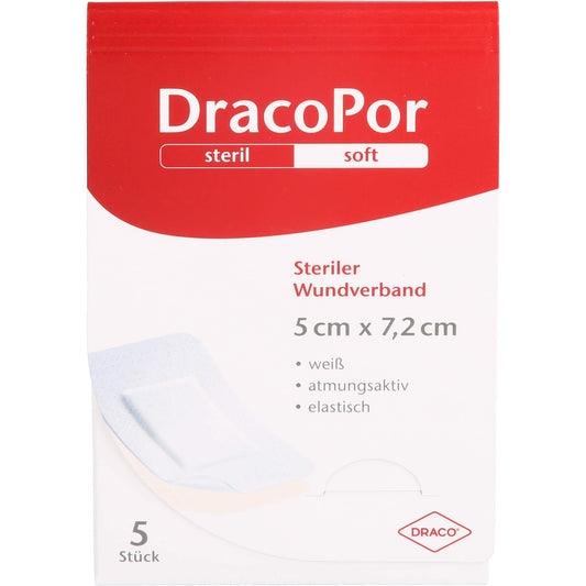 DRACOPOR Wundverband 5x7,2 cm steril 5 St