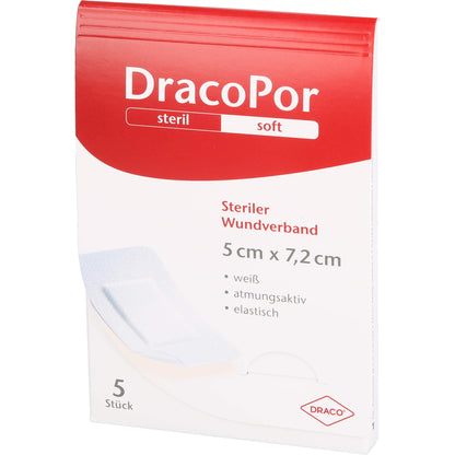 DRACOPOR Wundverband 5x7,2 cm steril 5 St