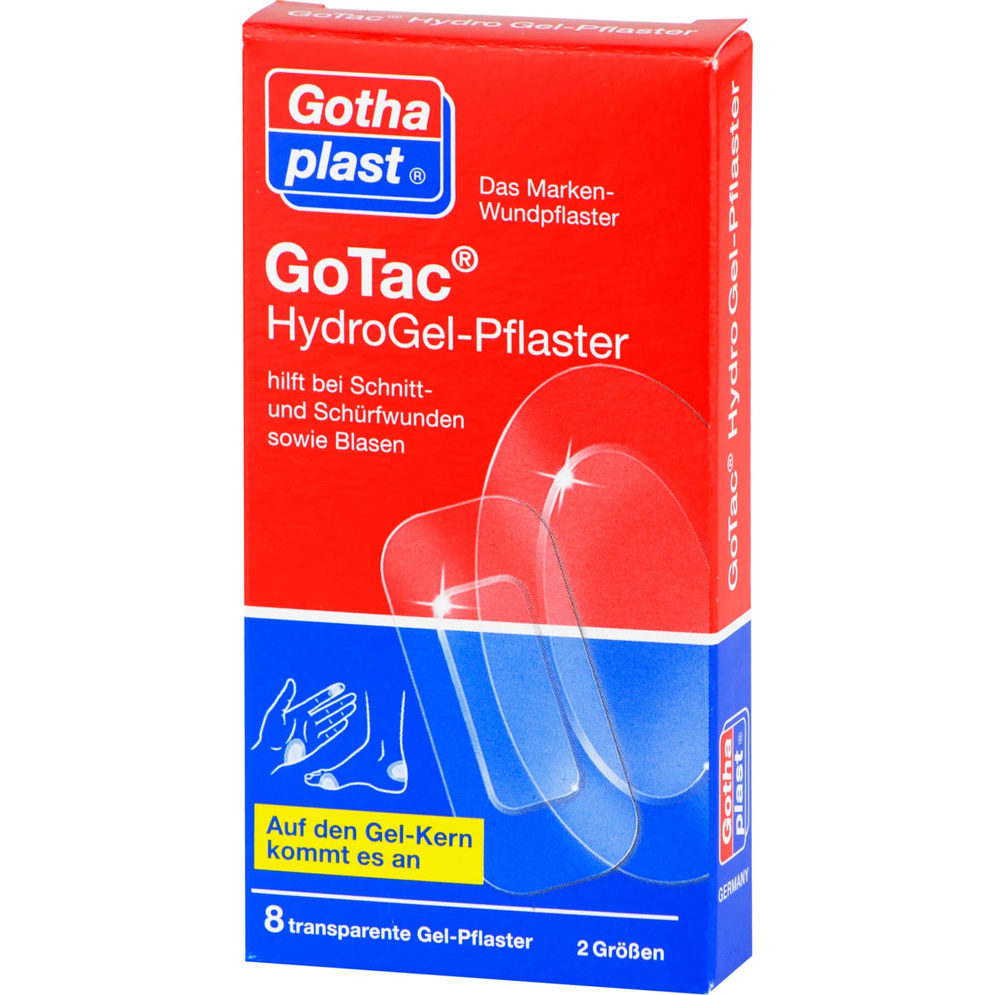 GOTAC HydroGel-Pflaster 2 Größen 8 St