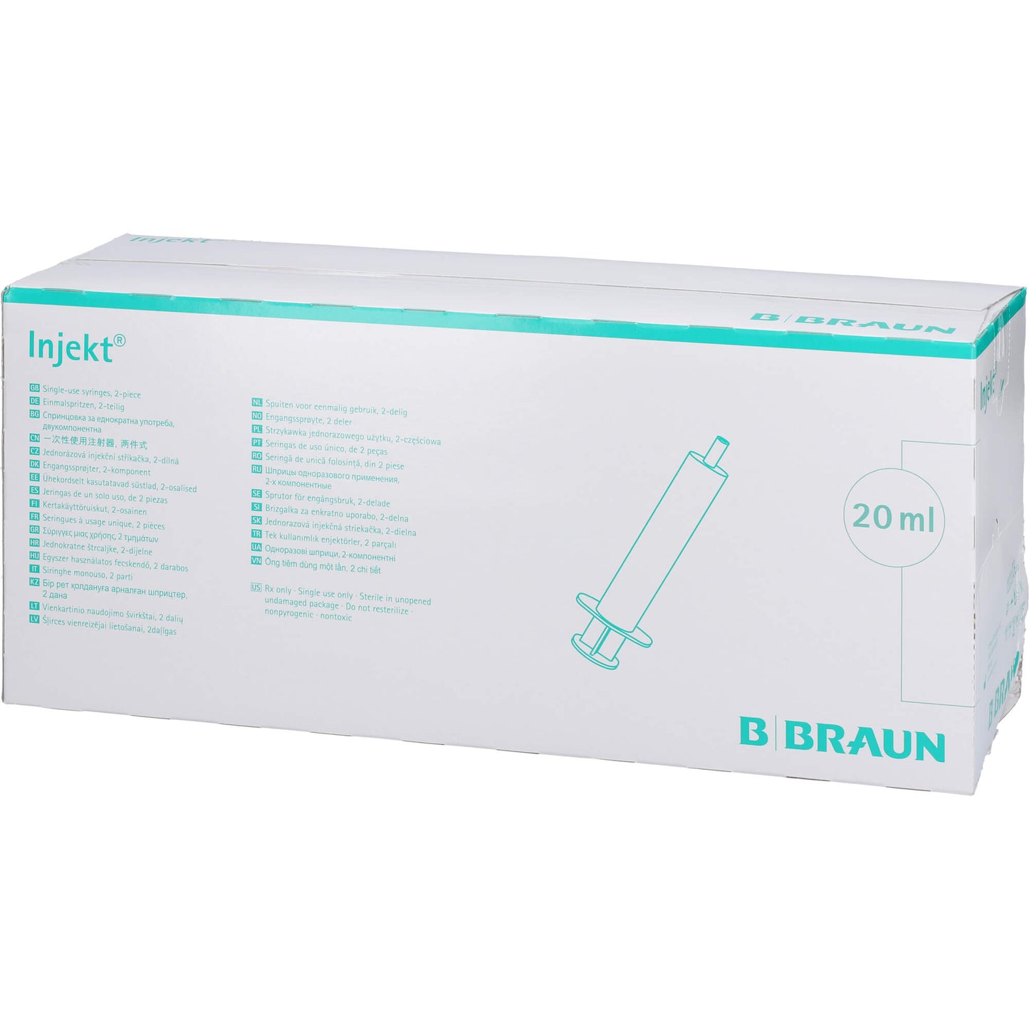 INJEKT Solo Spritze 20 ml Luer exzentrisch PVC-fr. 100X20 ml