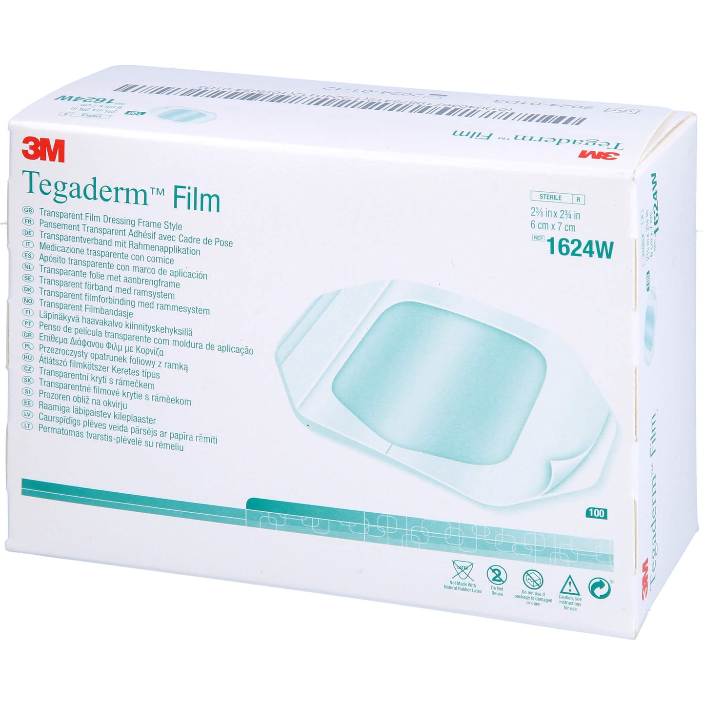 TEGADERM Film 6x7 cm 1624W 100 St