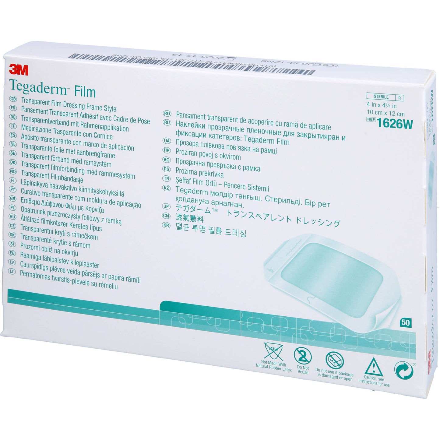 TEGADERM Film 10x12 cm 1626W 50 St