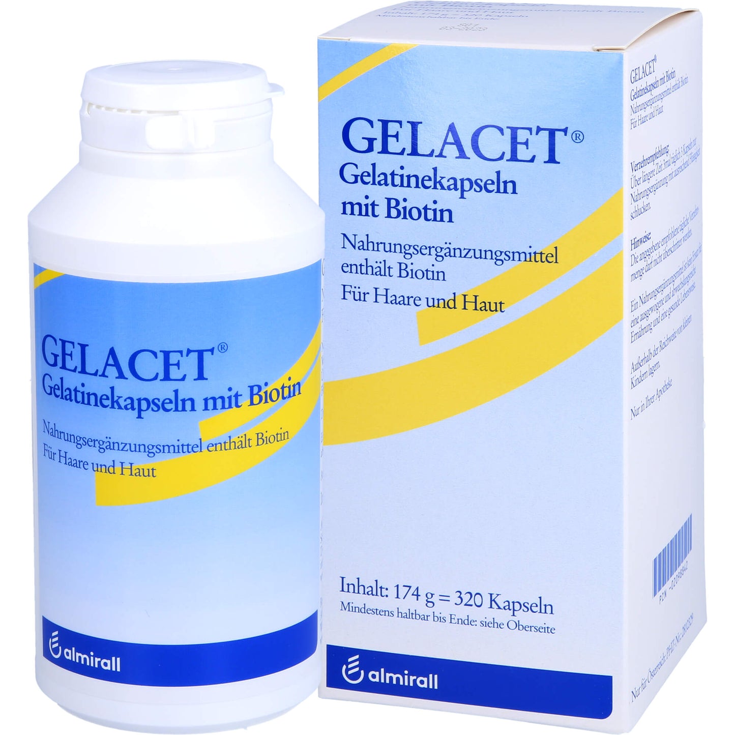 GELACET Gelatinekapseln mit Biotin 320 St