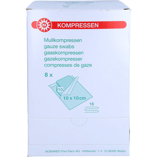 MULLKOMPRESSEN 10x10 cm steril 16fach 8X10 St