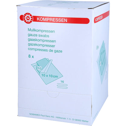 MULLKOMPRESSEN 10x10 cm steril 16fach 8X10 St