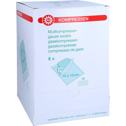 MULLKOMPRESSEN 10x10 cm steril 16fach 8X10 St