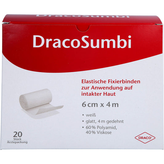 DRACOSUMBI Fixierbinde 6 cmx4 m weiß 20 St