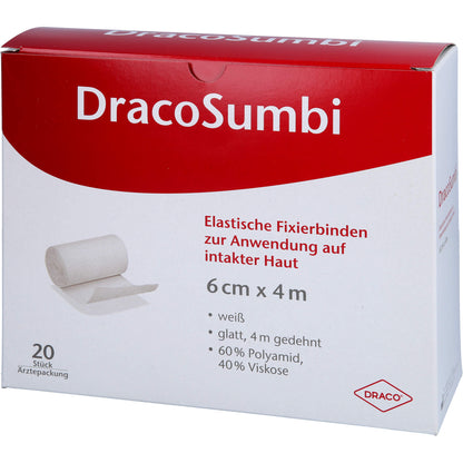 DRACOSUMBI Fixierbinde 6 cmx4 m weiß 20 St