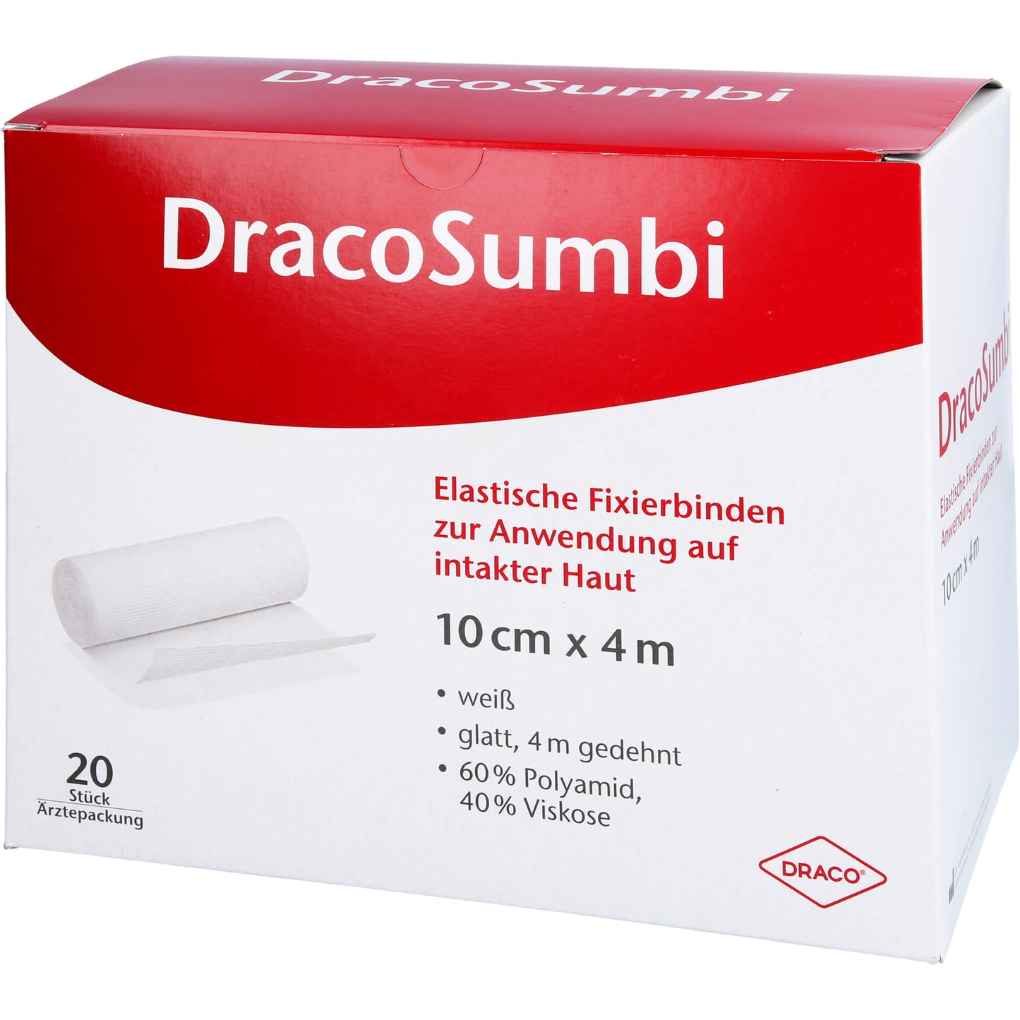 DRACOSUMBI Fixierbinde 10 cmx4 m weiß 20 St