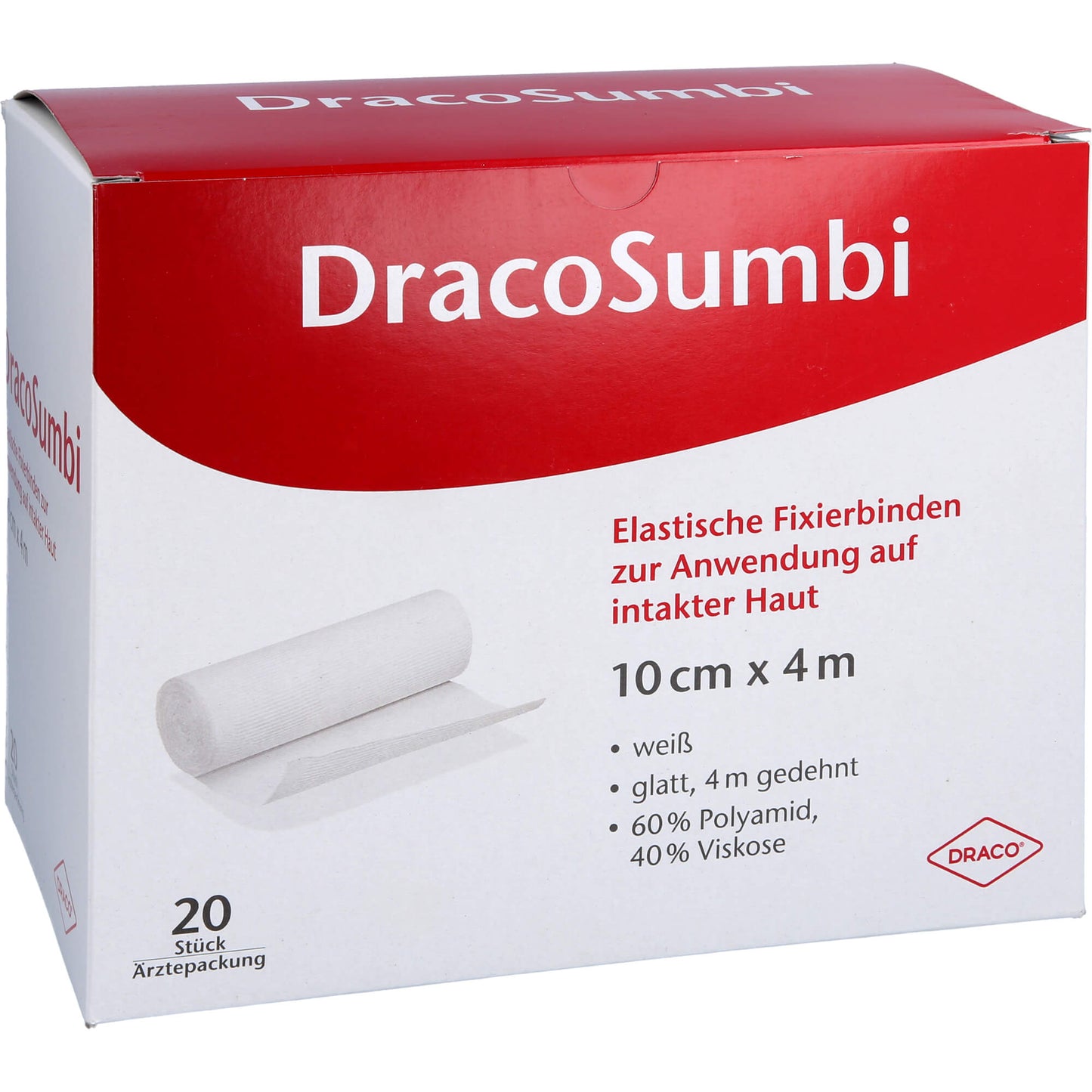 DRACOSUMBI Fixierbinde 10 cmx4 m weiß 20 St