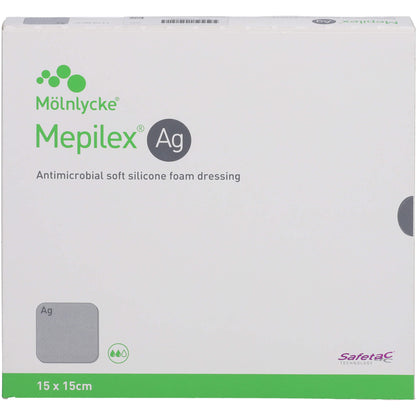 MEPILEX Ag Schaumverband 15x15 cm steril 5 St