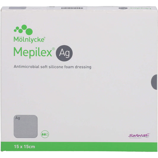 MEPILEX Ag Schaumverband 15x15 cm steril 5 St